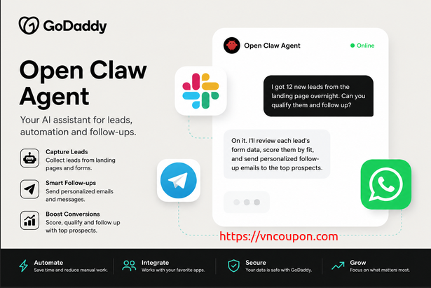 OpenClaw AI Assistant – GoDaddy VPS Sale, Save Up to 78%