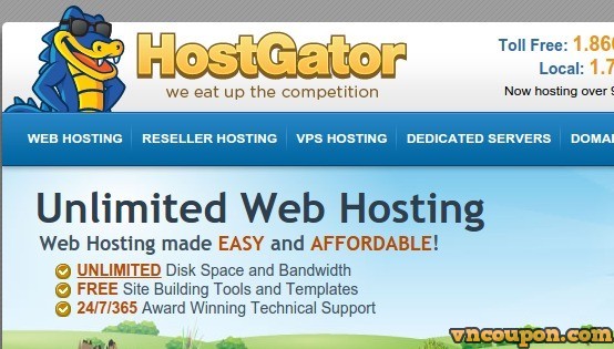 Hostgator - Web Hosting 75% off coupon September 2014