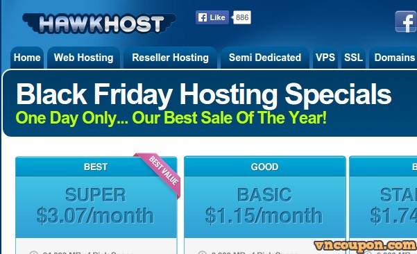 [Black Friday 2014] Hawk Host with 80% Discounts Web Hosting
