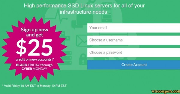 [Black Friday 2014] Linode - get $25 credit for SSD Cloud Hosting