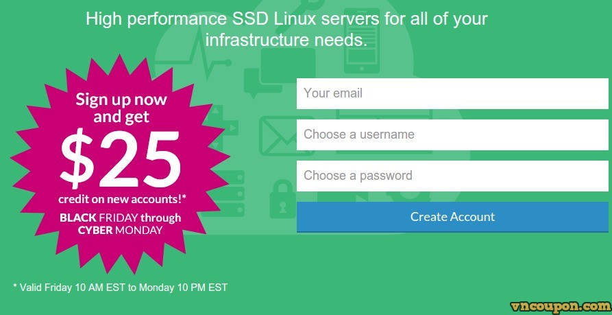 [Black Friday 2014] Linode – get $25 credit for SSD Cloud Hosting