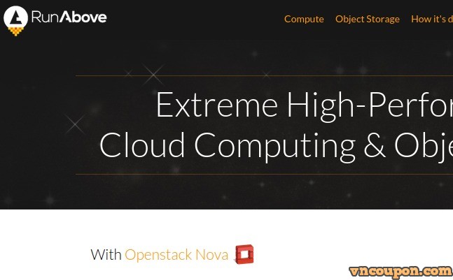 RunAbove –  free $47 coupon 2GB Memory Cloud VPS
