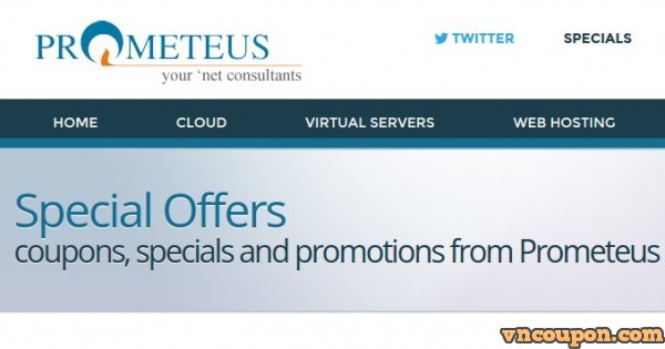 Prometeus Special Offers - 50% Off VPS - recurring discount
