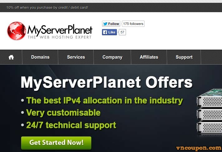 MyServerPlanet – com, .uk, .co.uk and .net – $2.73/year limited time offer