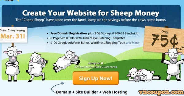 Fatcow - Web Hosting Offer $9/year, Free Domain, $50 FB Ad Credit