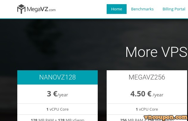MegaVZ – 1GB RAM OpenVZ VPS only €5/year with NAT IPv4