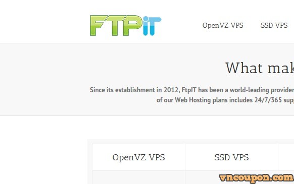FtpIT – 1 GB RAM VPS Promo, 50% OFF First Month