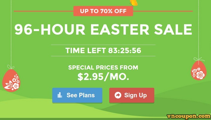 SiteGround – 96 Hour Easter Sale – Up to 70% OFF Web Hosting