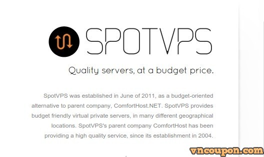 SpotVPS.Com 72 Hour Sale - 2GB RAM 20GB Pure SSD VPS only $30/year