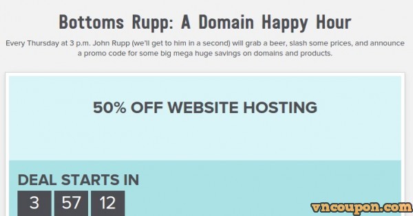 Domain.COM Domain Happy Hour - 50% OFF Web Hosting