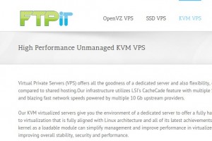 FtpIT Special Promotion  – KVM VPS 4 cores + 2GB RAM only $6 per month in New York