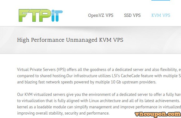 FtpIT Special Promotion  – KVM VPS 4 cores + 2GB RAM only $6 per month in New York