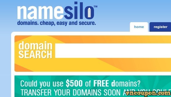 Namesilo - 3.39$ .NET Domain Registration Coupon Code