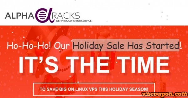 AlphaRacks - Holiday Sale Has Started - VPS starting from $3/Year
