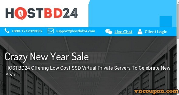 HOSTBD24 - Crazy Offers VPS from $5/Year - Asia Optimized Network - Free DDos Protection