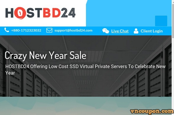 HOSTBD24 – Crazy Offers VPS from $5/Year – Asia Optimized Network – Free DDos Protection