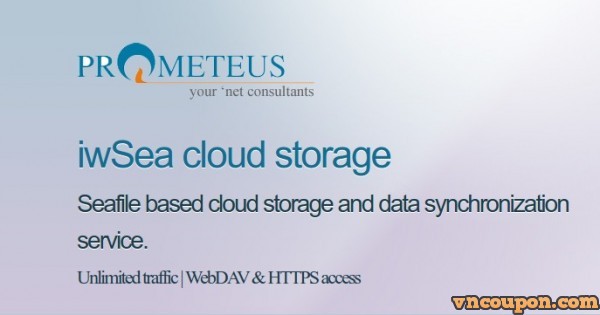 iwSea Cloud Storage - Prometeus's New Service from €29/year for 200GB Cloud Space - Try free for 1 year