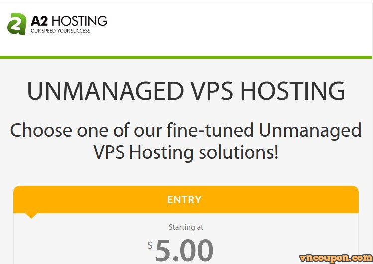 A2 Hosting – SSD VPS Promo from $5/month in US, EU, Asia