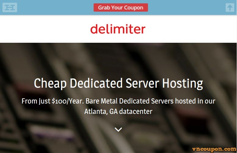 Delimiter Special Dedicated Server only $100/year