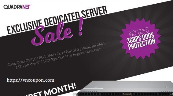 QuadraNet - DDoS Protection Dedicated Server only $39/month in Los Angeles, USA