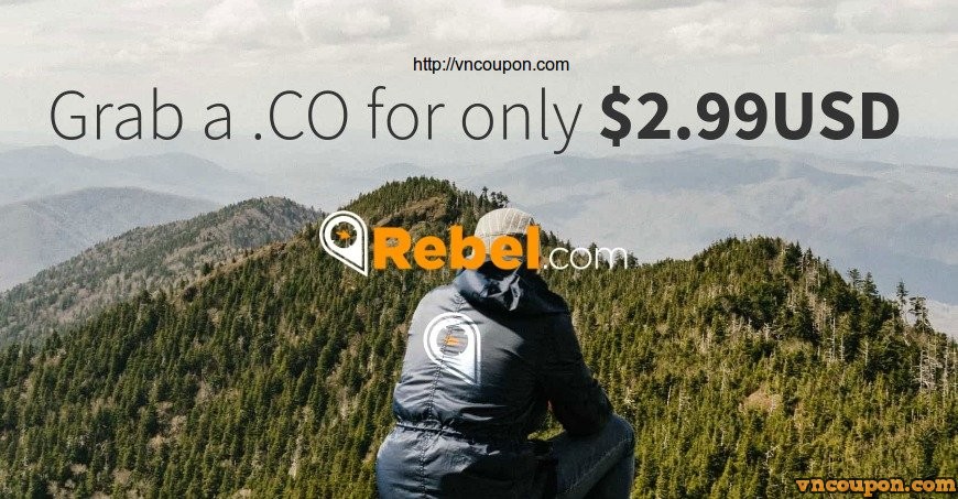 Rebel.com – Grab a .CO domain for only $2.99USD