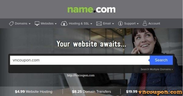 Name.com - Domain Coupon & Promo Codes on November 2016 - $8 .com/.net transfer - $8 .ORG Registration
