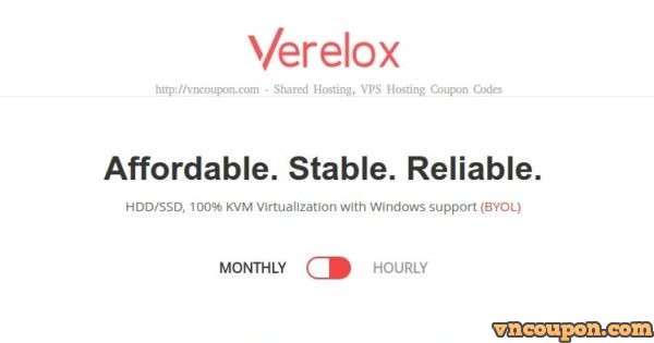Verelox – 20% OFF Recurring KVM VPS from €2.39/month
