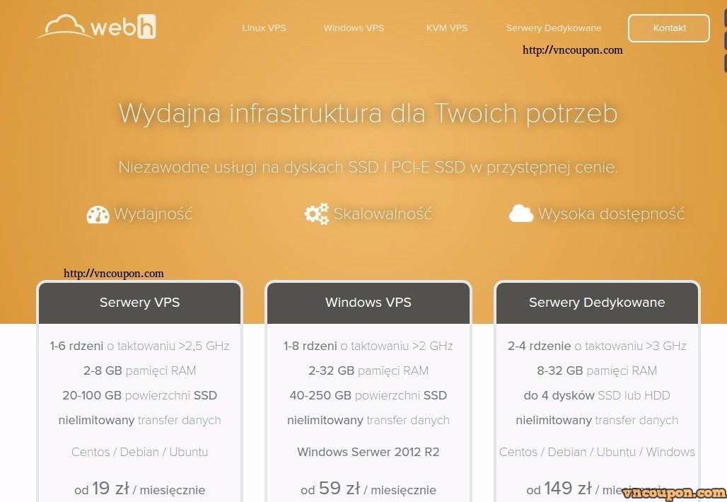 Webh.pl – Special 1GB RAM KVM VPS in Poland only $35/Year