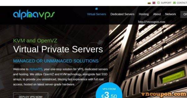 AlphaVPS - VPS specials with huge discounts from 15EUR/year