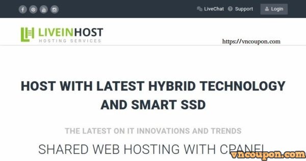 LiveInHost - cPanel Shared Hosting Offer Starting $0.75/Month or $8/Year | Softaculous | PHP Selector | FREE SSL FOR ALL WEBSITES !!!