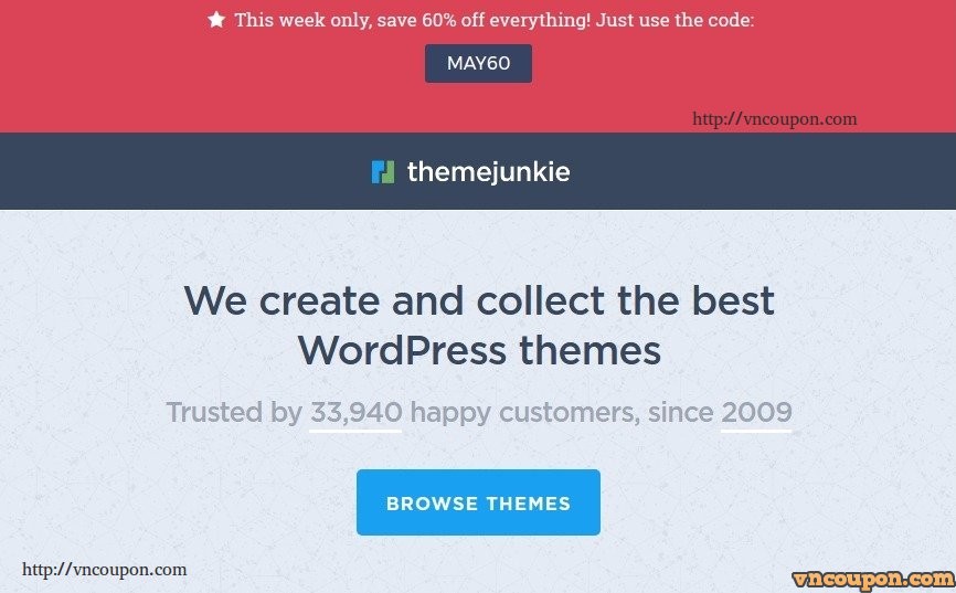 Theme Junkie Coupon Codes For Holiday 2017 – 60% Off All WordPress Themes (Last chance)