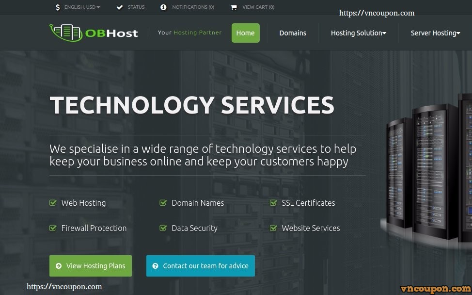 OBHost Promo Codes –  DDoS Protected OpenVZ VPS from $1.25/month (50% OFF)