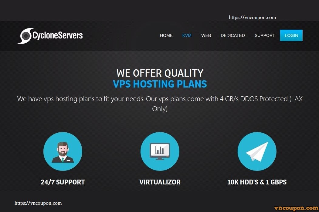 CycloneServers – Cheapest KVM VPS from $15/Year in 4 US Locations – 15% Off (Recurring)