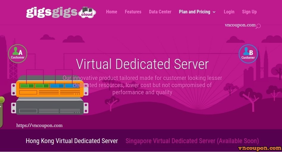 GigsGigsCloud introduce Virtual Dedicated Server (VDS) in Hong Kong