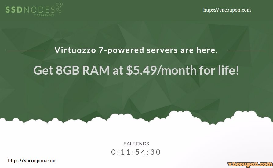 SSD Nodes – Virtuozzo 7-Powered Servers – Get 8GB RAM at $5.49/month for life! Full Docker support