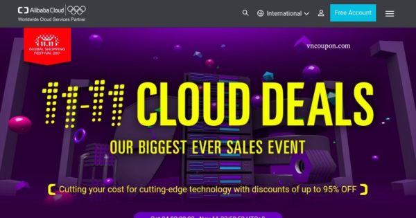 Alibaba Cloud Singles Day Offers - Biggest Sale of the year up to 95% (Remind)