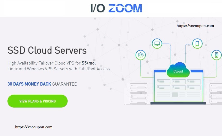 IO Zoom – 1 GB RAM Cloud VPS only $5/month – High Availability and Automatic Failover