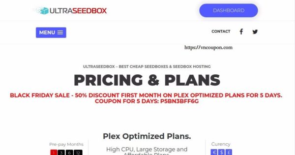 [Black Friday 2017] UltraSeedBox - Cheapest SeedBox/Torrents Hosting from €4.75/month - 50% OFF First month