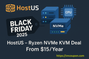 HostUS Black Friday 2025 Sale – Ryzen NVMe KVM Deal From $15/Year