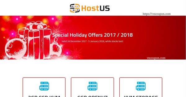 [Christmas Deals 2017] - HostUS Special Offers - biggest sale of the year, while stocks last! OpenVZ, KVM, SSL and More!