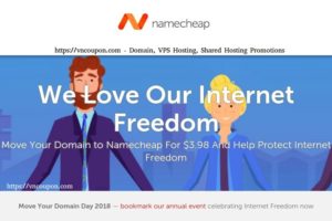 [Move Your Domain Day 2018] Namecheap – Domain Transfer only $3.98