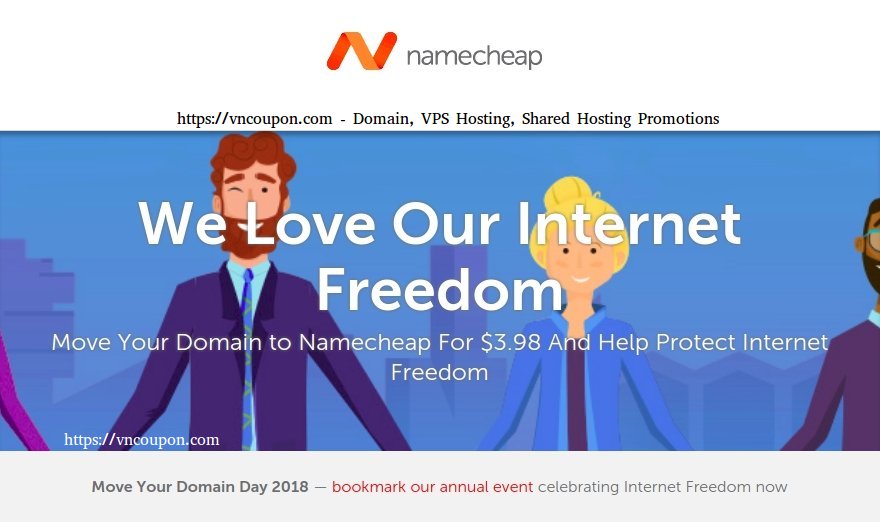 [Move Your Domain Day 2018] Namecheap – Domain Transfer only $3.98