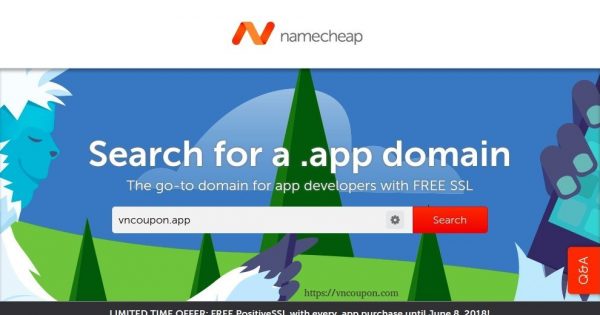 Namecheap - Register your .APP domain and get a FREE PositiveSSL certificate