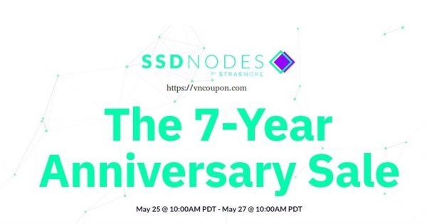 The SSD Nodes 7-Year Anniversary Sale is here! Up to 91% Discount