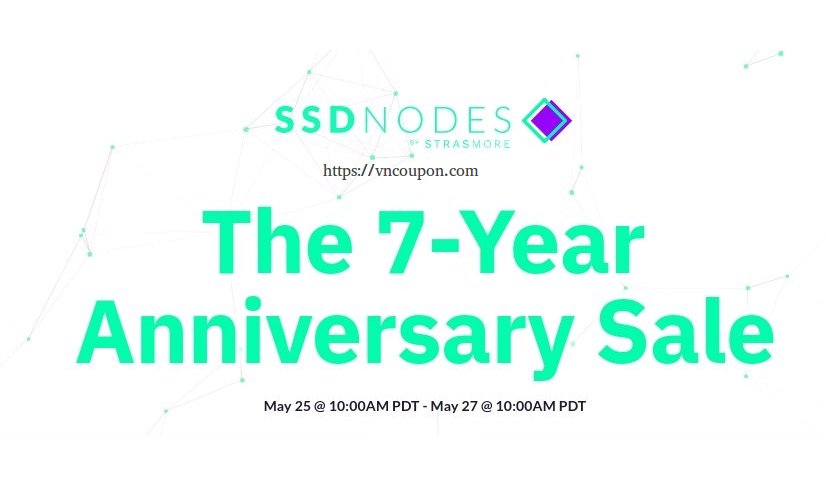 The SSD Nodes 7-Year Anniversary Sale is here! Up to 91% Discount