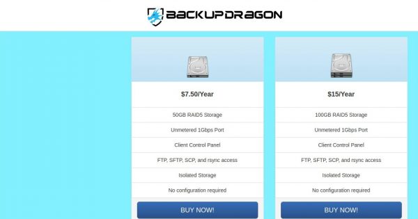 BackupDragon - Budget Backup Services starting at $7.5/Year