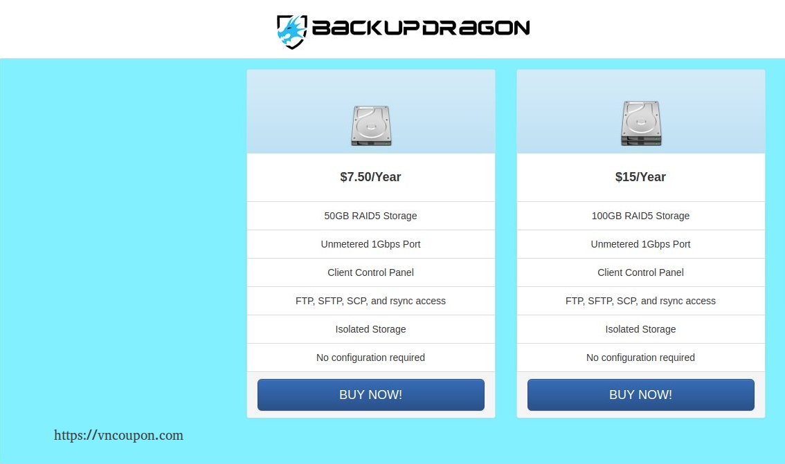 BackupDragon – Budget Backup Services starting at $7.5/Year