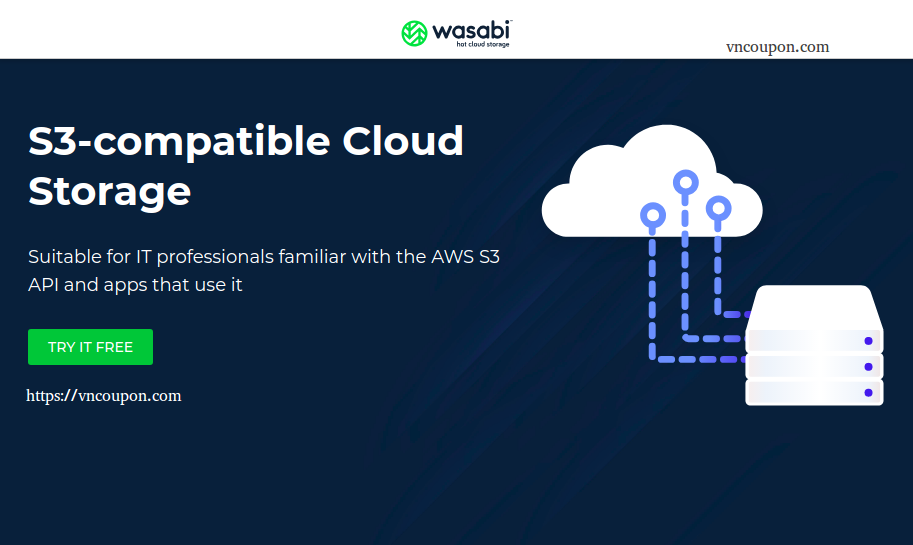 Wasabi – 1TB Cloud Storage only $60/year – S3 API Compatible