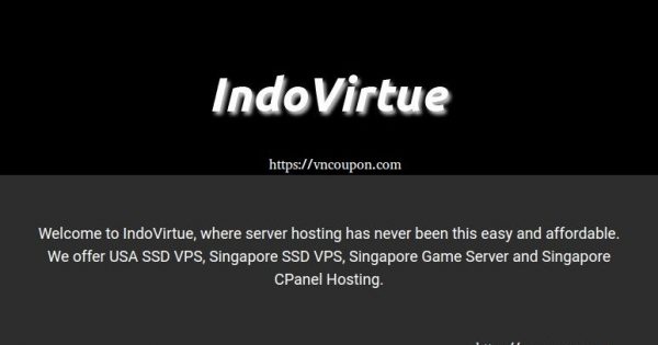 IndoVirtue - Singapore SSD VPS from $5/month - Special Budget Singapore VPS only $24/Year