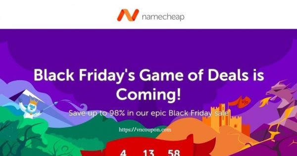 [Black Friday/Cyber Monday 2018] Namecheap - Save up to 98% on Domain, Hosting, SSL and Private Email